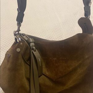 Jimmy Choo Brown Suede Shoulder Bag